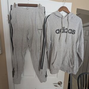 BUNDLE Adidas Light Gray Sweat Set